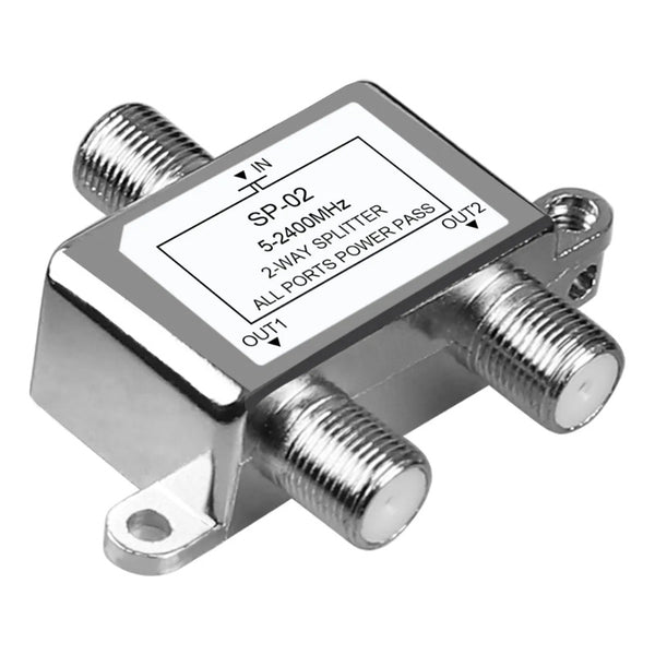 Splitter Coaxial Television Satelital 5-2400mhz 2 Salidas