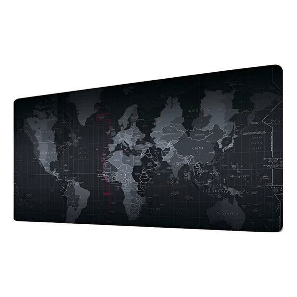 Mouse Pad Gamer Mapa Mundo 90x40cm 3mm Color Negro