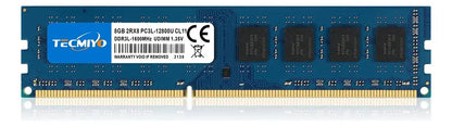 Memoria Ram Tecmiyo 8gb Ddr3l-1600 Udimm De 1.35v/1.5v