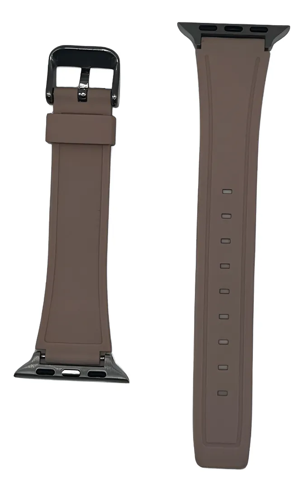 Correa Para Applewatch Silicona + Protector Cristal 40mm Cafe