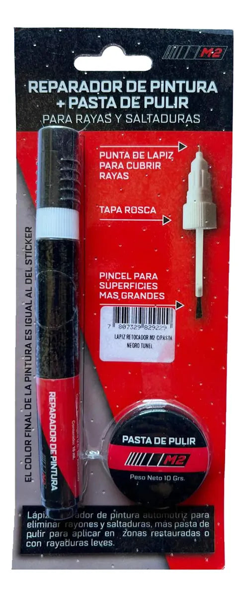 Lápiz Retocador Rayones Pintura Auto Negro