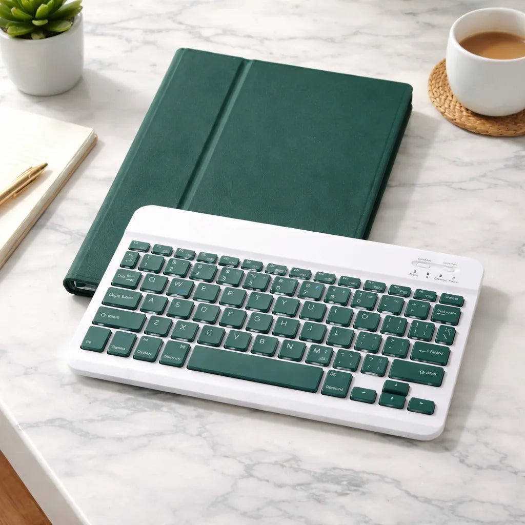 Carcasa Soft Para Ip Mini 4/5 (7.9)+ Teclado Verde Oscuro
