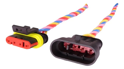 Conector Enchufe 4 Pines Macho Hembra