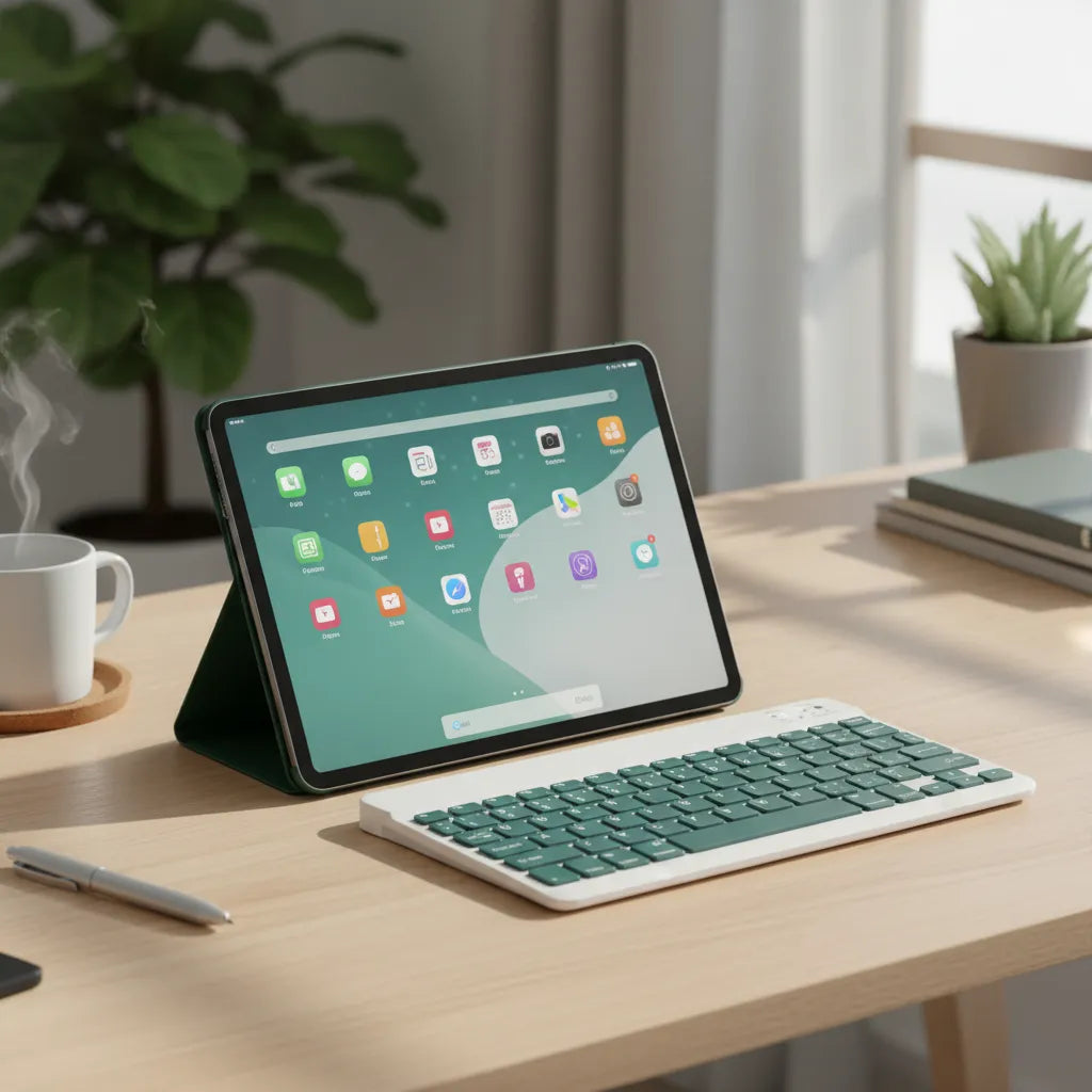 Carcasa Soft Para Ip Mini 4/5 (7.9)+ Teclado Verde Oscuro