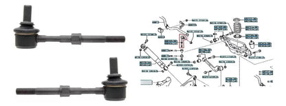 Par Bieleta Barra Estabiliza Trasera Toyota Rav4 48830-42022