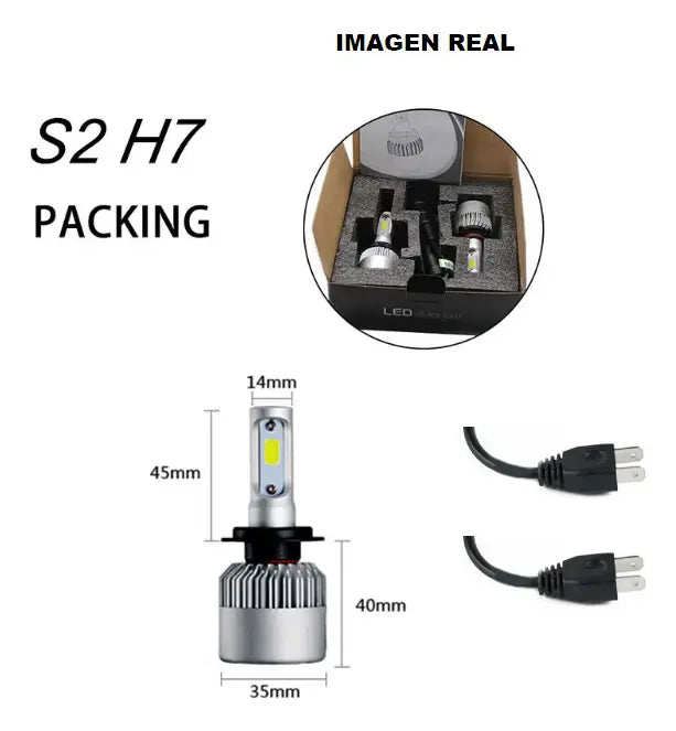 Turbo Led S2 Luz Fría 30w 6500k Ampolletas H7-881-880