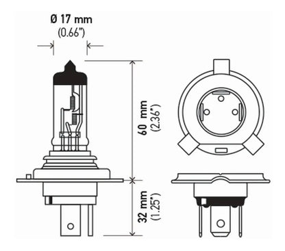 Ampolleta Hella H4 12v 60/55w P43t T4.625 Halógeno