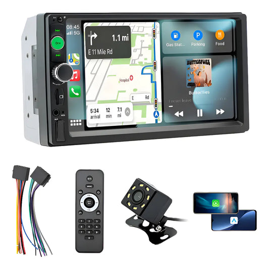 Central Multimídia Universal 2 Din Carplay Android Auto Mp5
