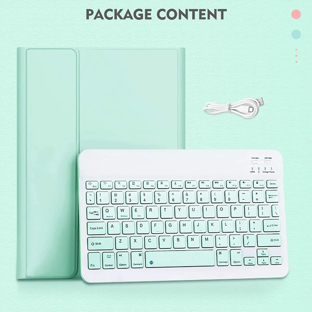 Funda Para iPad Pro 12.9 5 Generación + Teclado Verde Claro