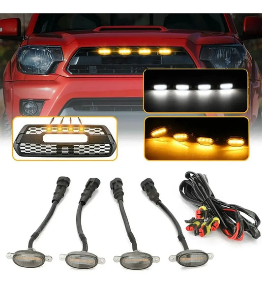 Luces LED Tipo Raptor Universal X4 para Parrilla/Rejilla