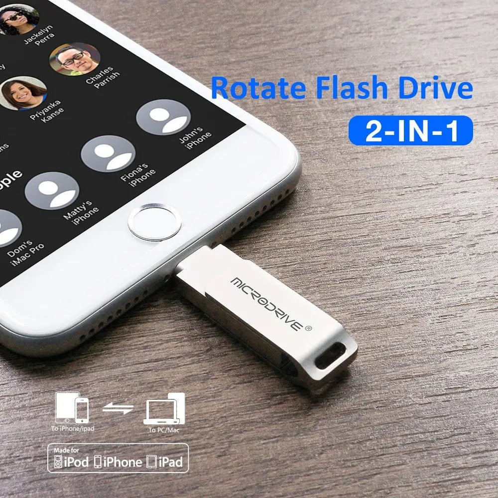 Memoria Pendrive Para iPhone Y iPad - 128gb Usb 3.0 - Gris