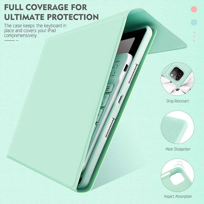 Funda Para iPad Pro 12.9 5 Generación + Teclado Verde Claro