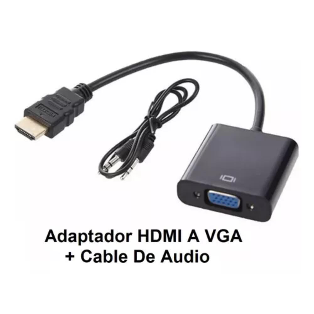 Adaptador Convertidor HDMI a VGA con Audio 3.5mm - Full HD 1080p