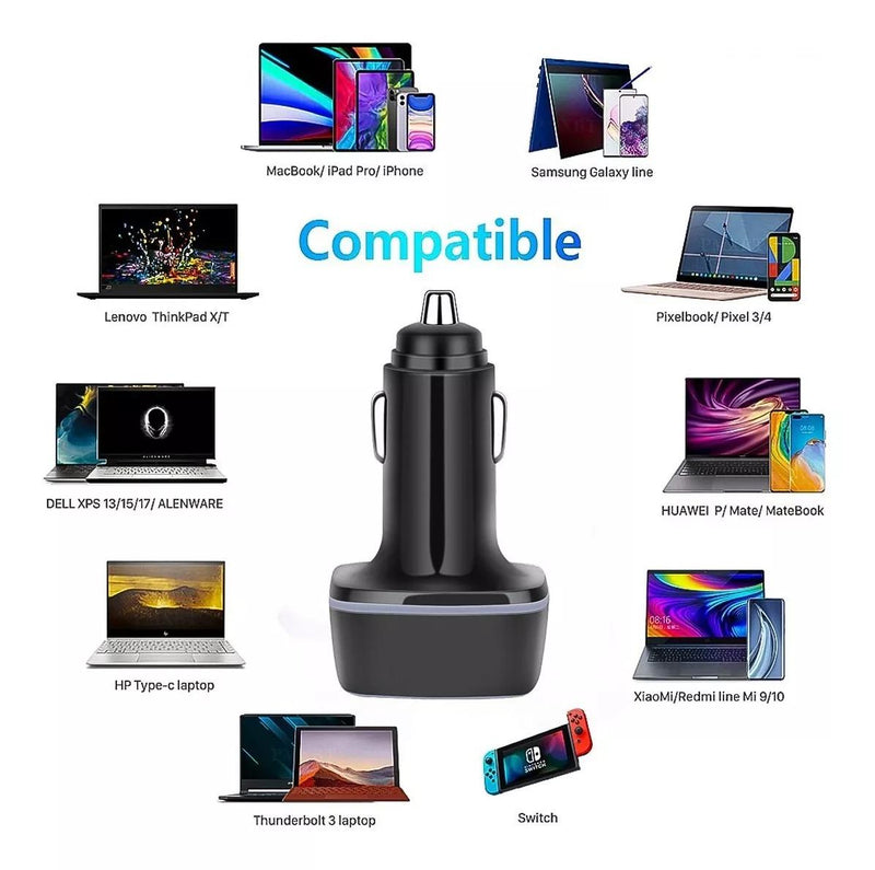 Cargador Rápido Auto Tipo C + Usb 18w Munditel
