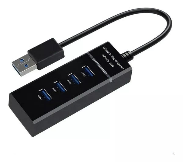 Hub Usb 3.0 4 Puertos De Alta Velocidad Indicador Led Azul
