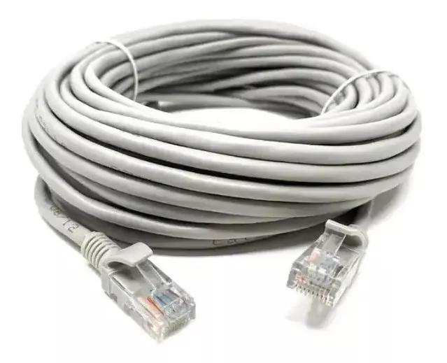 Cable Utp Cat 5e Rj45 Armado 20 Metros Gris
