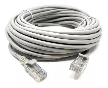 Cable Utp Cat 5e Rj45 Armado 20 Metros Gris