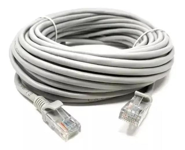 Cable Utp Cat 5e Rj45 Armado 20 Metros Gris