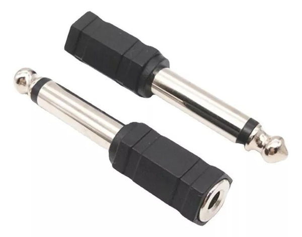 Adaptador Audio Plug Jack 6.3 Macho A 3.5 Hembra Estéreo X10