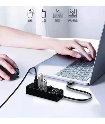 Hub Usb 3.0 4 Puertos De Alta Velocidad Indicador Led Azul