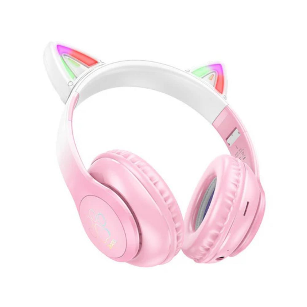 Audifonos inalambricos Hoco W42 Cat Ear rosa