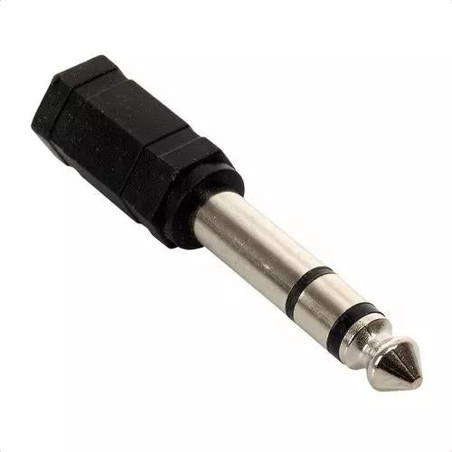 Adaptador Audio Plug Jack 6.3 Macho A 3.5 Hembra Estéreo X10