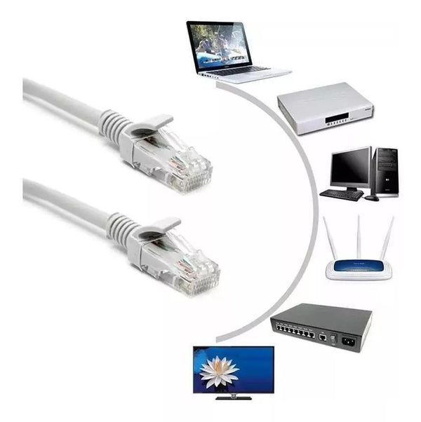 Cable Utp Cat 5e Rj45 Armado 20 Metros Gris
