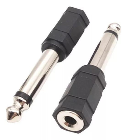 Adaptador Audio Plug Jack 6.3 Macho A 3.5 Hembra Estéreo X10