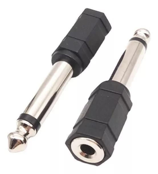 Adaptador Audio Plug Jack 6.3 Macho A 3.5 Hembra Estéreo X10