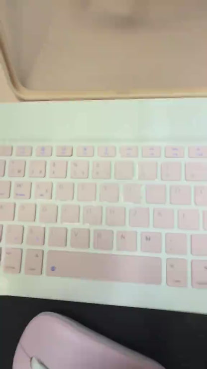 Funda 360° Rosa + Teclado + Mouse iPad Pro 11 / Air 10.9