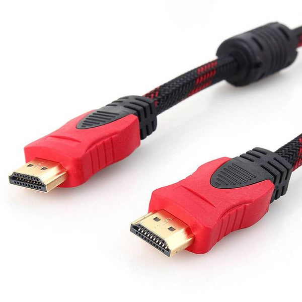 Cable HDMI trenzado 1Mt rojo/negro | NUEVO